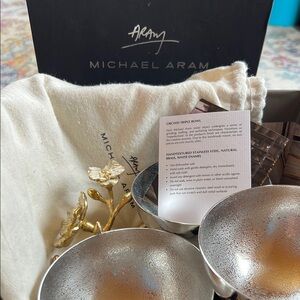 Michael Aram Silver and Gold Serveware Set